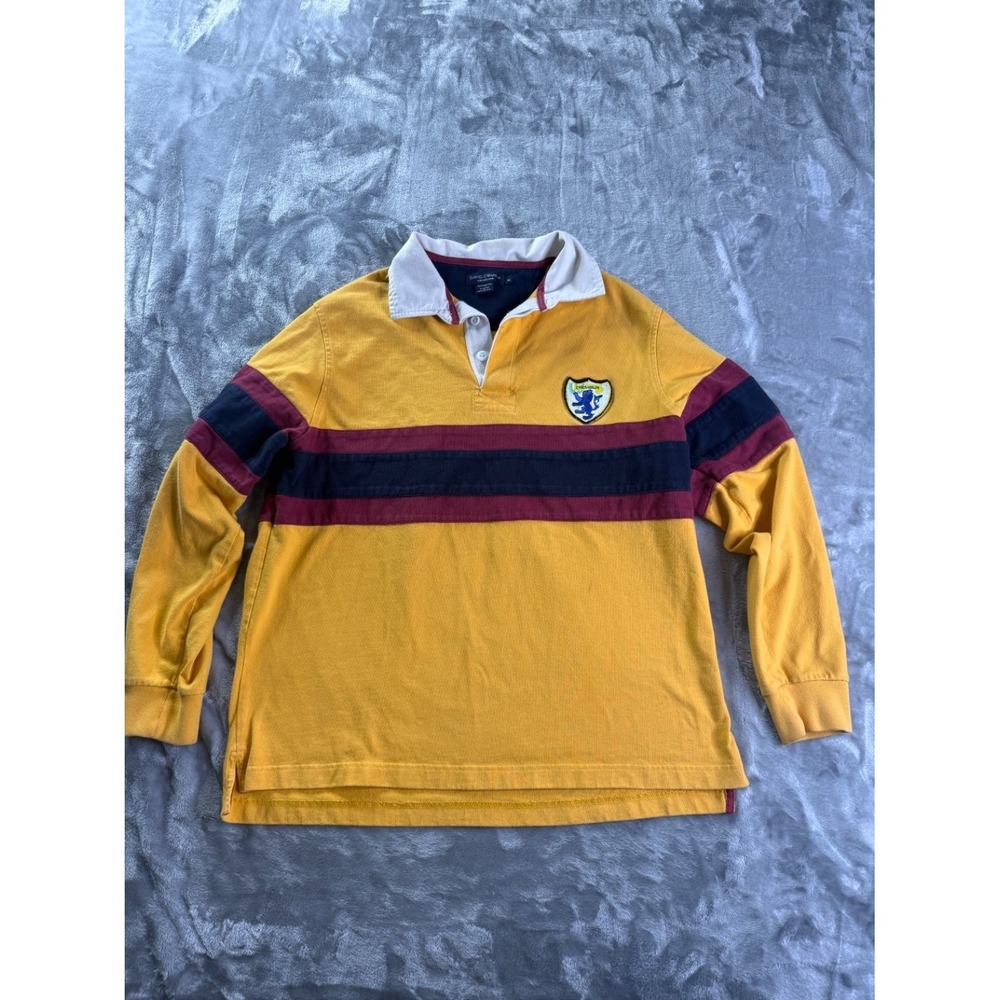 Daniel Cremieux Collection Rugby Tailored Fit Striped Men's Polo XL Yellow